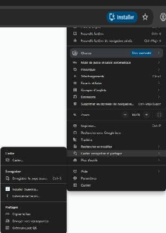 Capture d'écran - Le tableau de bord